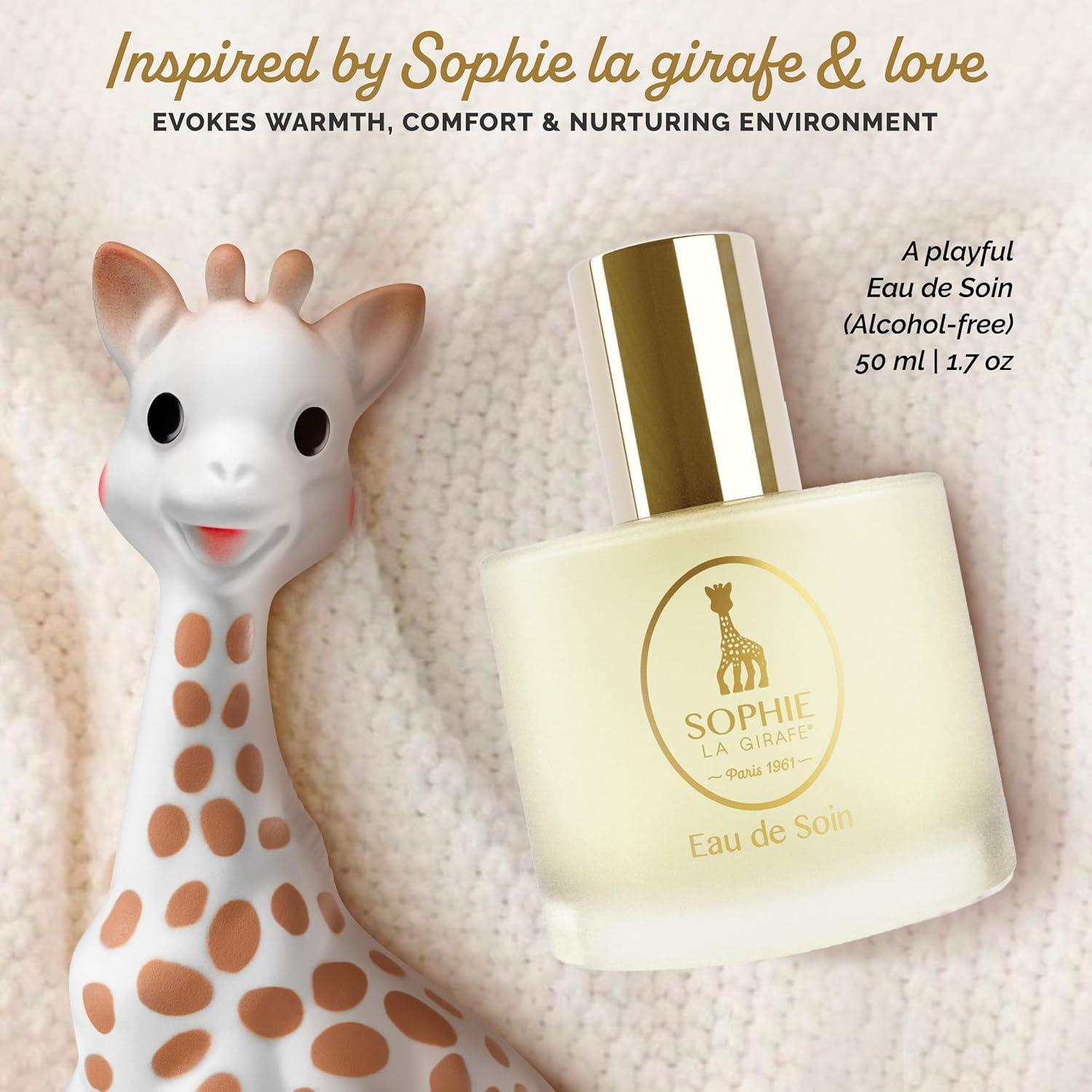 imageSophie la girafe Eau de Toilette Includes Sophie Teether Nostalgic Childhood Scent of Citrus ampamp Vanilla 50 ml or 17 fl ozScented Skincare Water