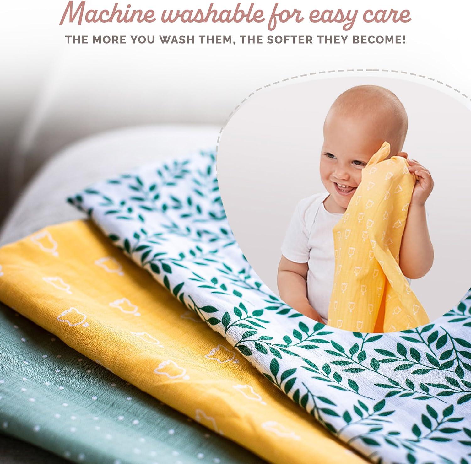 imageSophie la girafe Set of 4 Colored Swaddles Ideal to Welcome Baby Comfort ampamp Soothe Soft ampamp Resistant Material Made of 100 Cotton