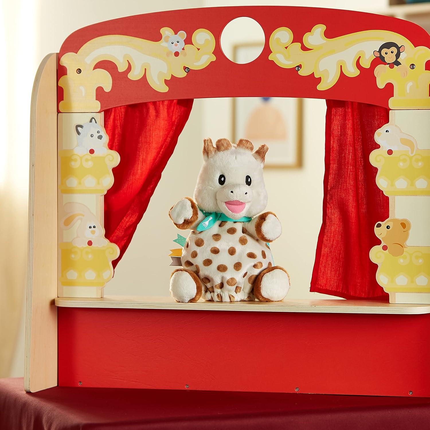 imageSophie la girafe Sweetie Puppet Comforter Ultra Soft ampamp Fun Comfort or Entertain Baby with Sophie Puppet Awaken All 5 Senses