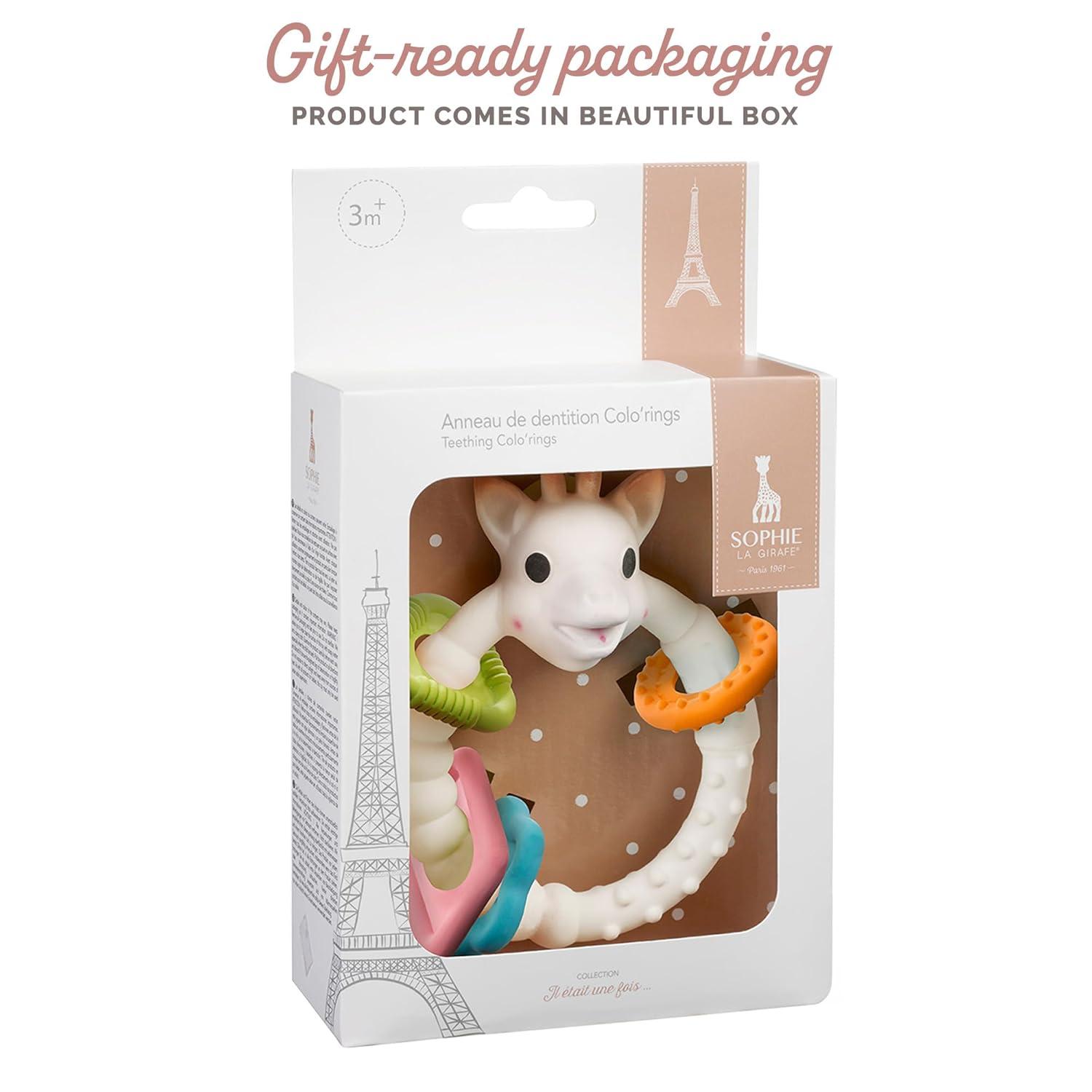 imageSophie la girafe Teething Colorings Light ampamp Easy to Grasp Designed with Natural Rubber to Soothe ampamp Awaken All 5 Senses