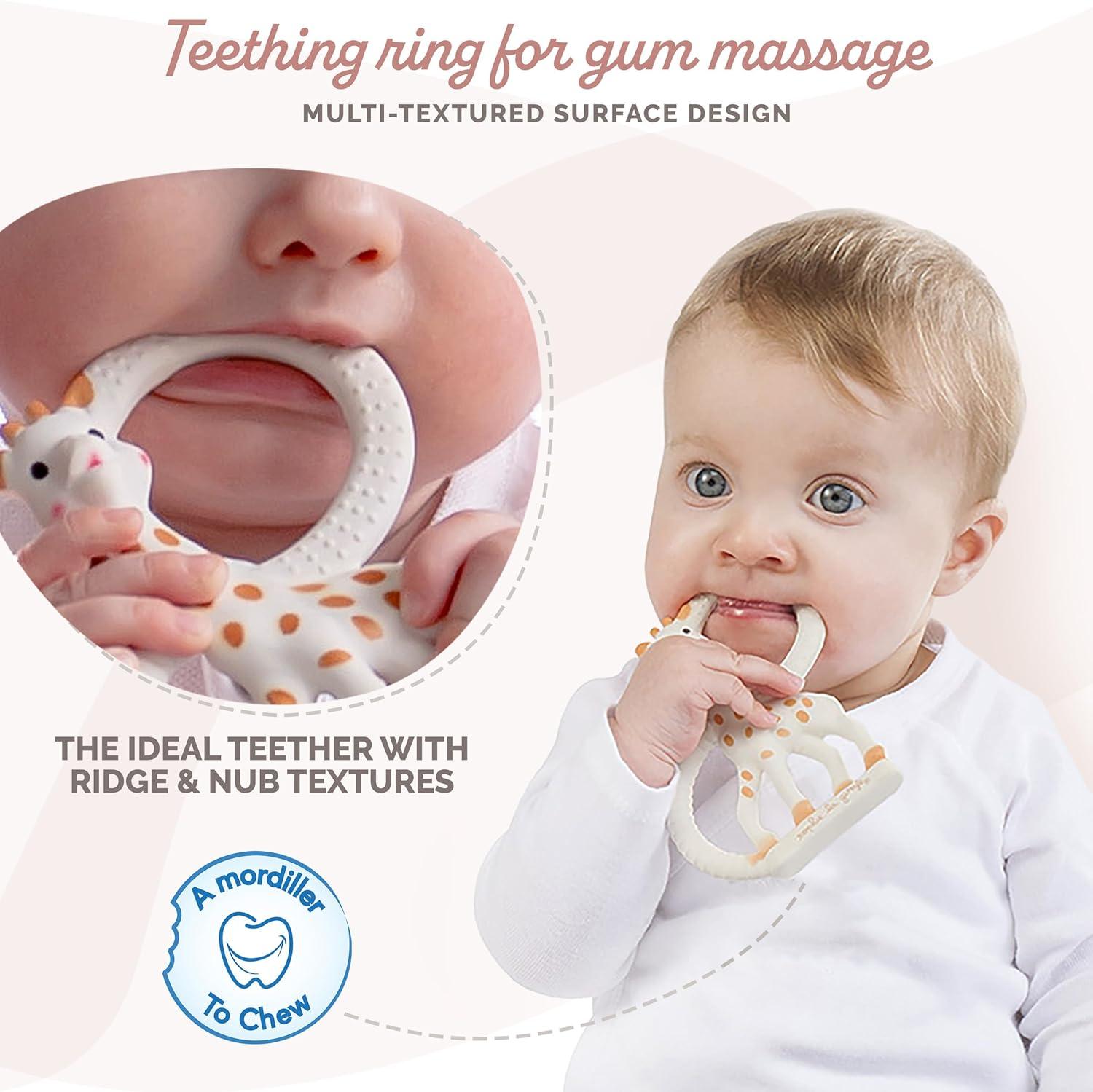 imageSophie la girafe Teething Ring Made from Natural Rubber Designed for Teething Babies Awaken All 5 Senses Easy to Clean