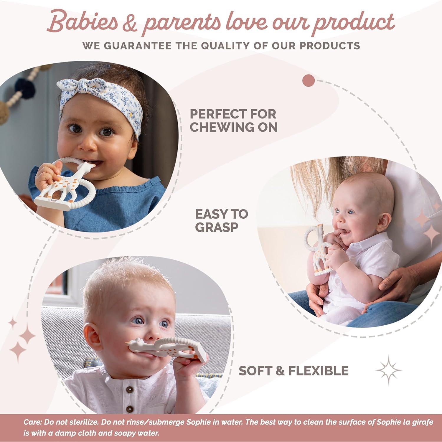 imageSophie la girafe Teething Ring Made from Natural Rubber Designed for Teething Babies Awaken All 5 Senses Easy to Clean