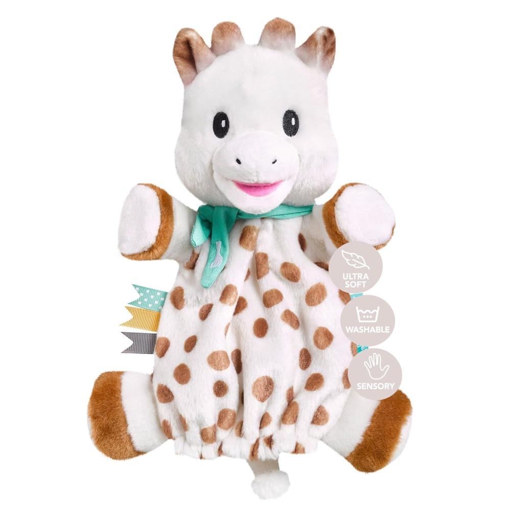 imageSophie la girafe Sweetie Puppet Comforter Ultra Soft ampamp Fun Comfort or Entertain Baby with Sophie Puppet Awaken All 5 Senses