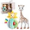 imageSophie la girafe Classical Creation Birth Gift Set  Includes Sophie la girafe Plush Rattle Gift Bag ampamp Card  Handcrafted in France  Comfort ampamp Soothe  Awaken All 5 Senses