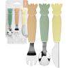 imageSophie la girafe Cutlery Set  Easy to Grip  Includes Fork Knife with Round Tip ampamp Spoon  Ideal for Babys First Meals