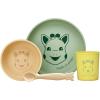 imageSophie la girafe Silicone Meal Set  Includes a Silicone Plate Bowl Cup ampamp Spoon  Dishwasher and Microwave Safe