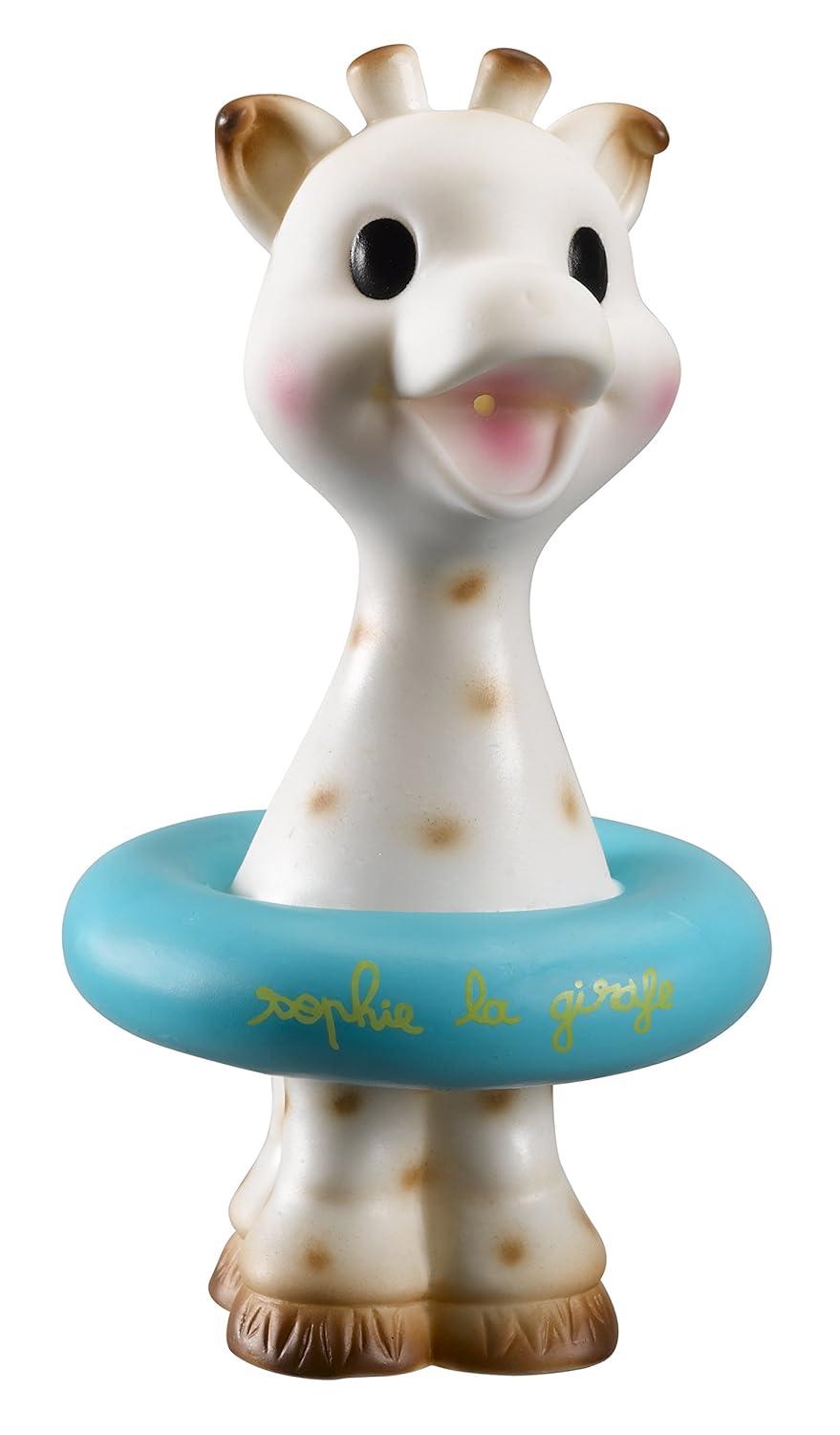 imageSophie la girafe Bath Toy Colors May Vary Blue or Yellow Fun Toy That Floats ampamp Sprays Water When Pressed