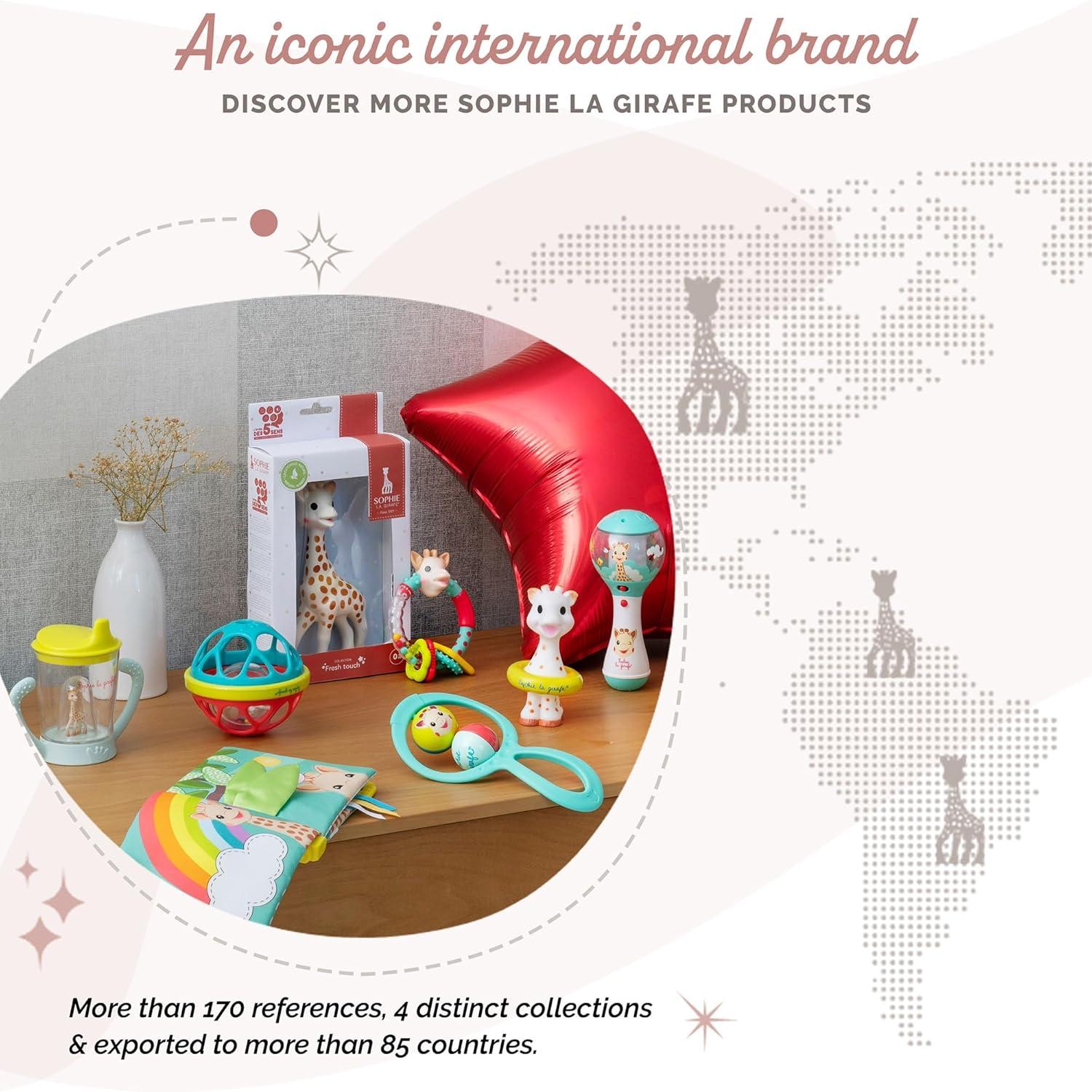 imageSophie la girafe Maxi Sensory Cube Soft Fun ampamp Easy to Grasp 9 Activities to Awaken Babys Senses