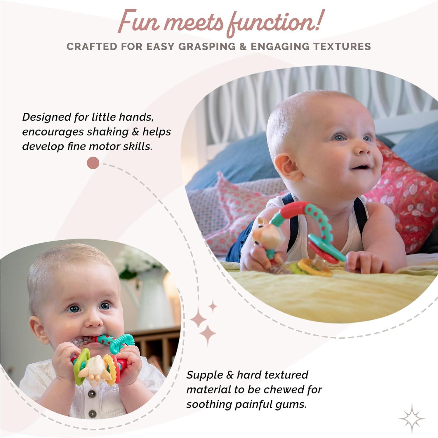 imageSophie la girafe MultiTextured Rattle Light ampamp Easy to Grasp Awaken All 5 Senses