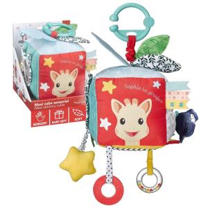 Sophie la girafe Maxi Sensory Cube | Soft, Fun & Easy to Grasp | 9 Activities to Awaken Baby’s Senses