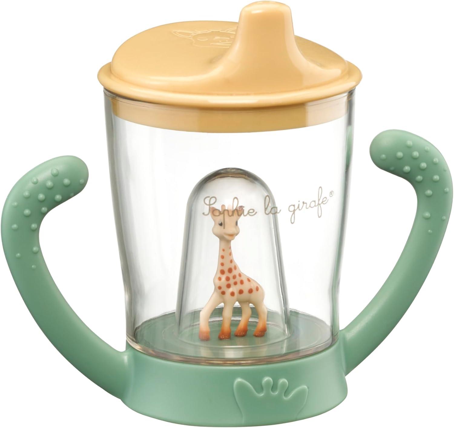 image:imageSophie la girafe AntiLeak Sippy Cup Easy Grip Trainer Cup for Babies Spill Proof Transition Cup from Bottle to Cup 180 ml 6 MonthsMascot Cup