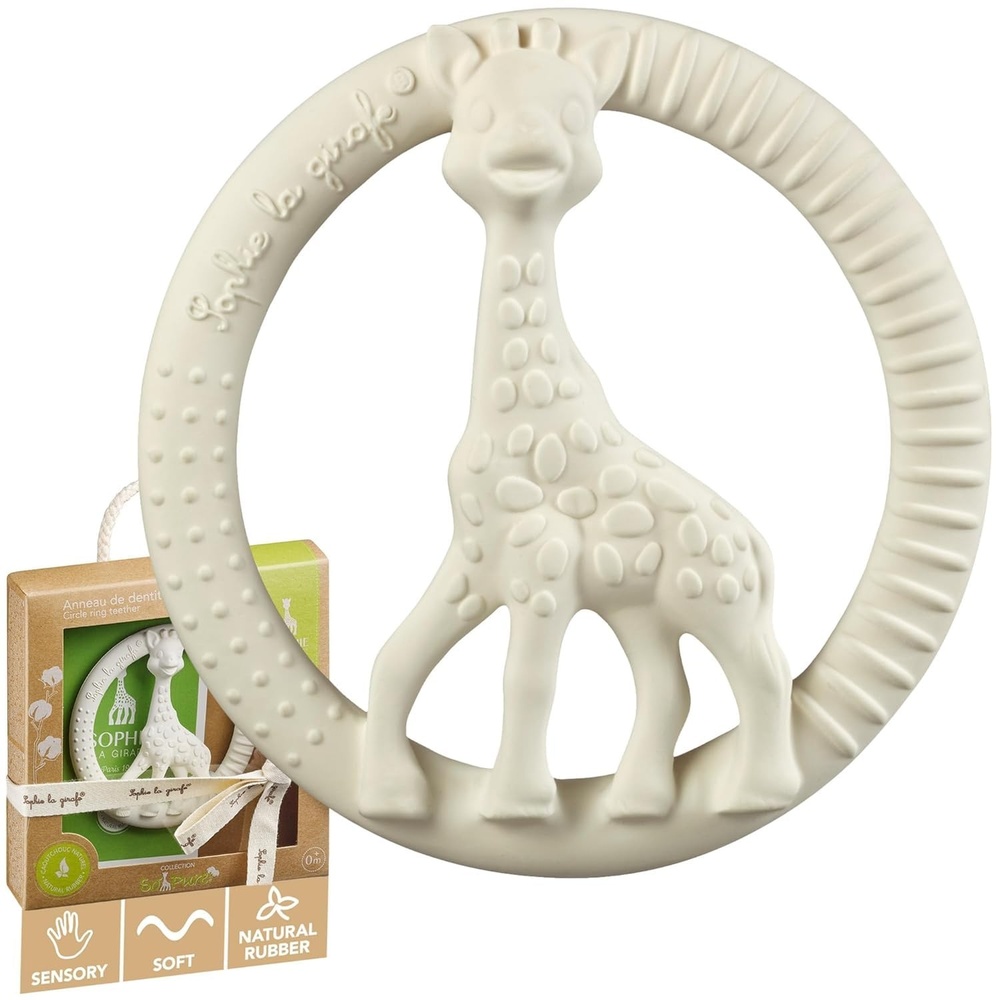 image:imageSophie la girafe Sopure Circle Teether Classic Toy Since 1961 Made from Natural Rubber Designed for Teething Babies Awaken All 5 Senses Easy to Clean