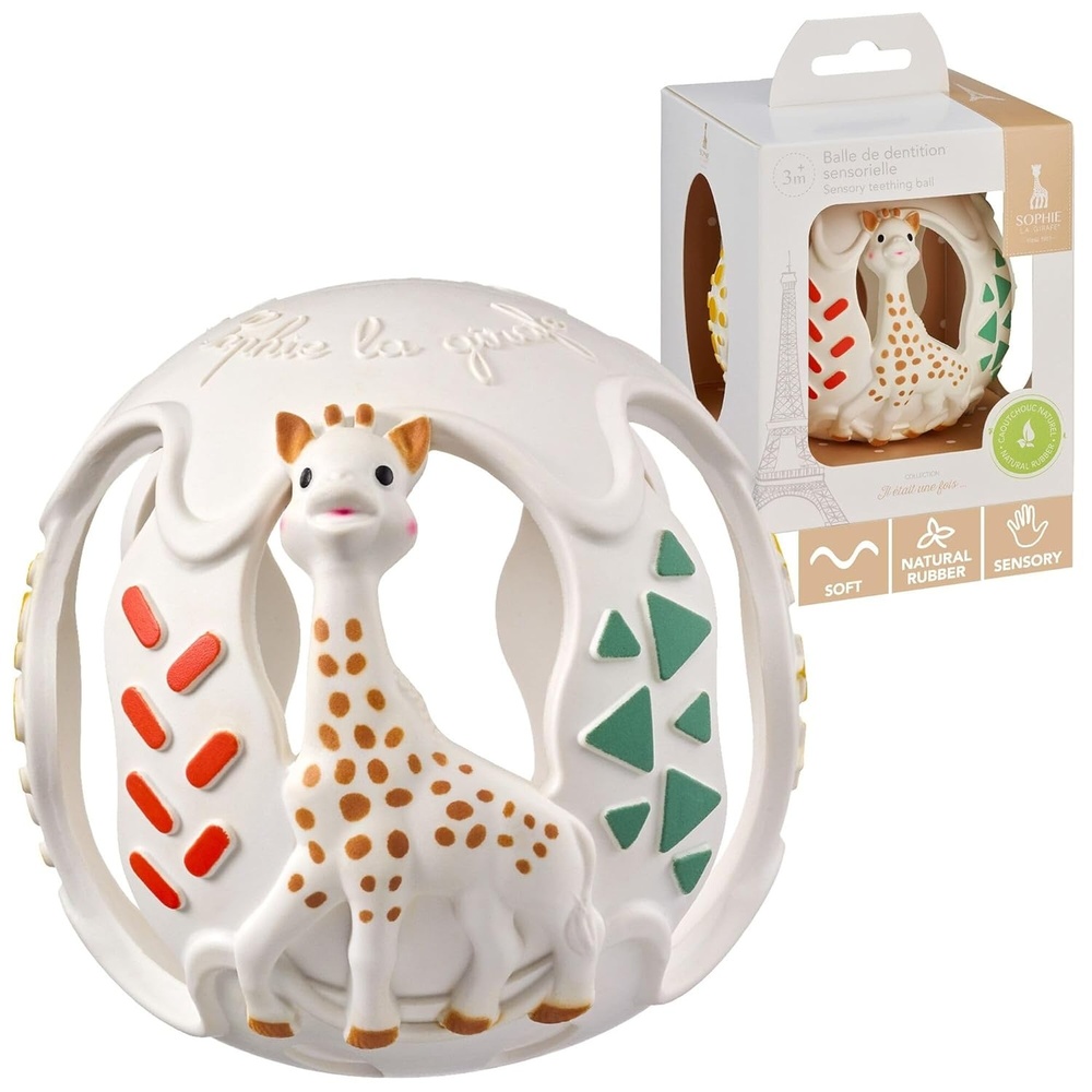 image:imageSophie la girafe Sensory Teething Ball Natural Rubber Baby Teether Toy Easy to Grasp Design for Soothing Gums amp Sensory Development
