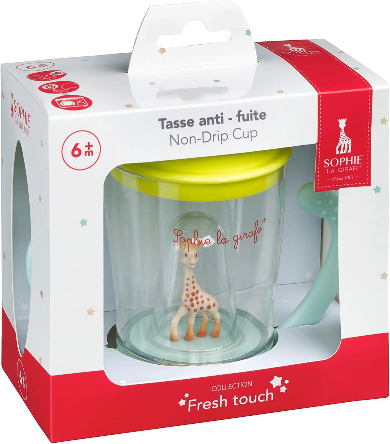 imagePlastique Tasse antifuite mascotte Pastel Sophie la Girafe 180mlBleu Vert