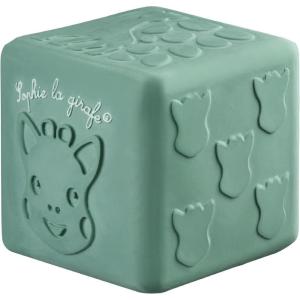 SOPHIE LA GIRAFE – Cube aux Textures Sophie la girafe – Jeu D&rsquo;Eveil Tactile – Caoutchouc – Léger et Facile à Saisir – Pour Enfants à Partir de 3 Mois – Vert