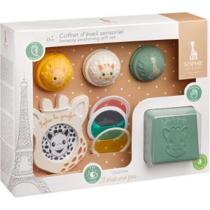 Sophie la Girafe – Coffret d&rsquo;éveil des 5 sens – Jouet Educatif – Kit Complet – Developpe les sens de bébé – L&rsquo;Ouïe, le toucher, l&rsquo;Odorat, la Vue et le Gout