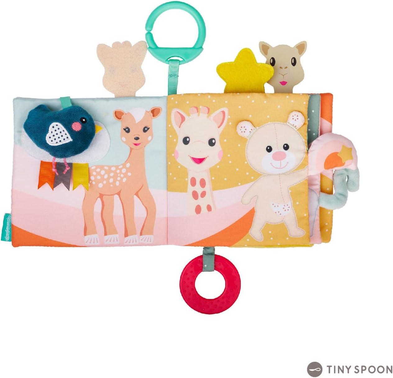imageSOPHIE LA GIRAFE Livre des Dcouvertes Sophie la girafe Jeux dEveil 8 Pages Diffrentes Activits Textures Couleurs Pour Enfants Partir de 3 Mois