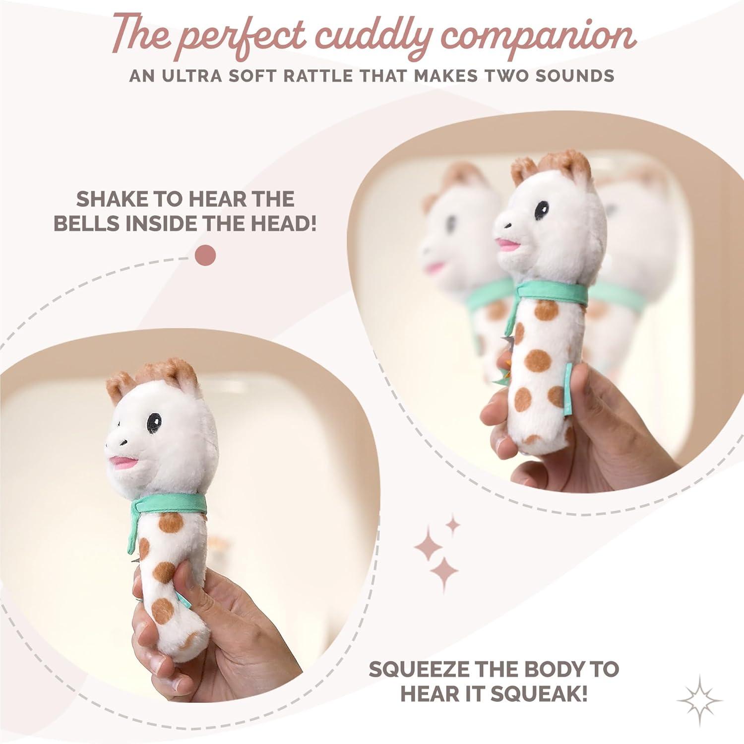 imageSophie la Girafe Coffret Cadeau Naissance Sophie la Girafe Hochet pouet Comprend 1 hochet en tissu jouet mordiller en caoutchouc 100 naturel Set dactivit pour enfantLe coffret cadeau Sweety