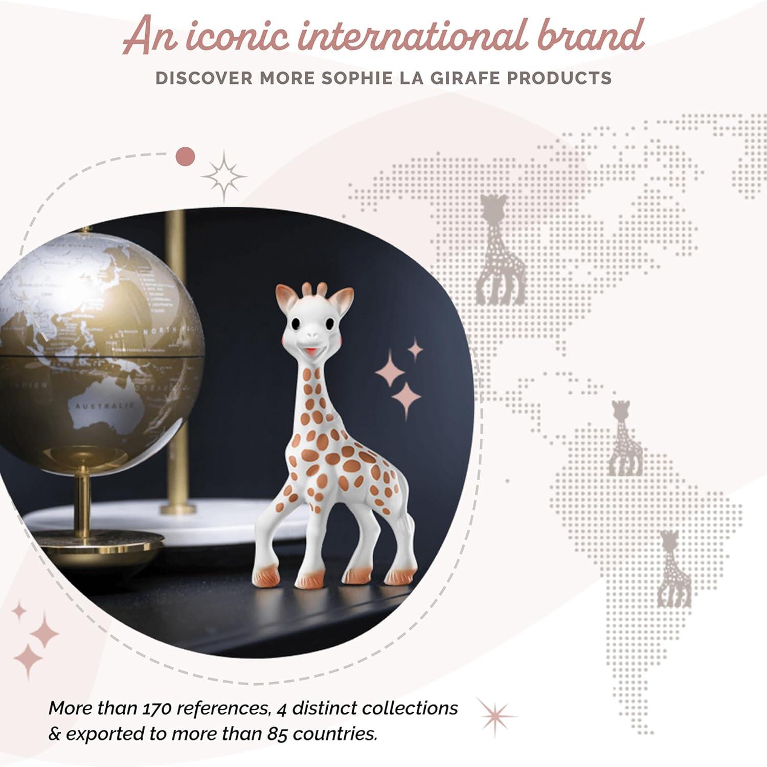 imageSophie la Girafe Coffret Cadeau Naissance Sophie la Girafe Hochet pouet Comprend 1 hochet en tissu jouet mordiller en caoutchouc 100 naturel Set dactivit pour enfantCoffret cadeau jouet de dentition pour bb