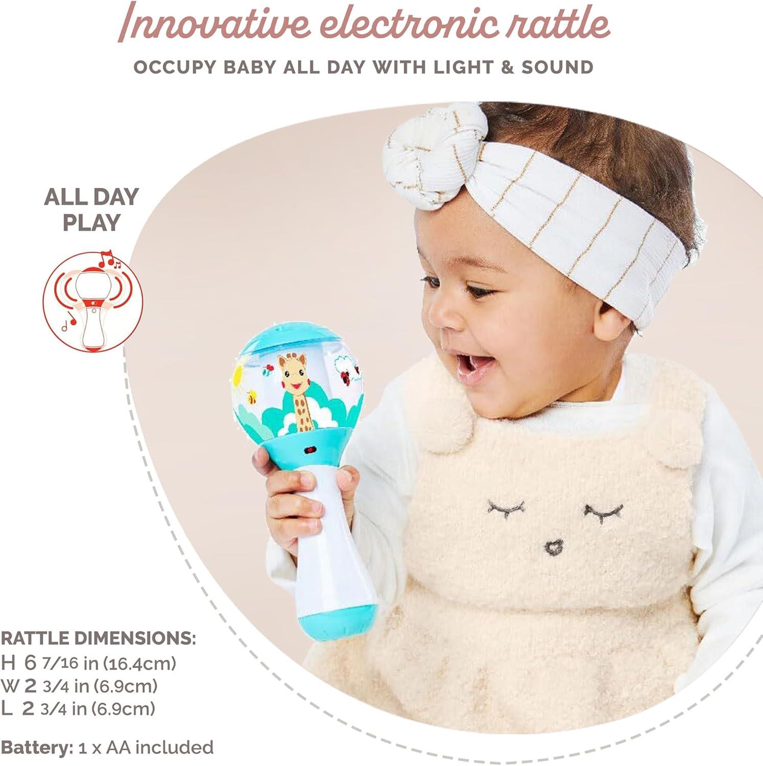 imageSophie la Girafe Hochet avec dtecteur de mouvement Jouet dEveil 4 modes musicaux pour apprendre 6 mlodies pour se relaxer