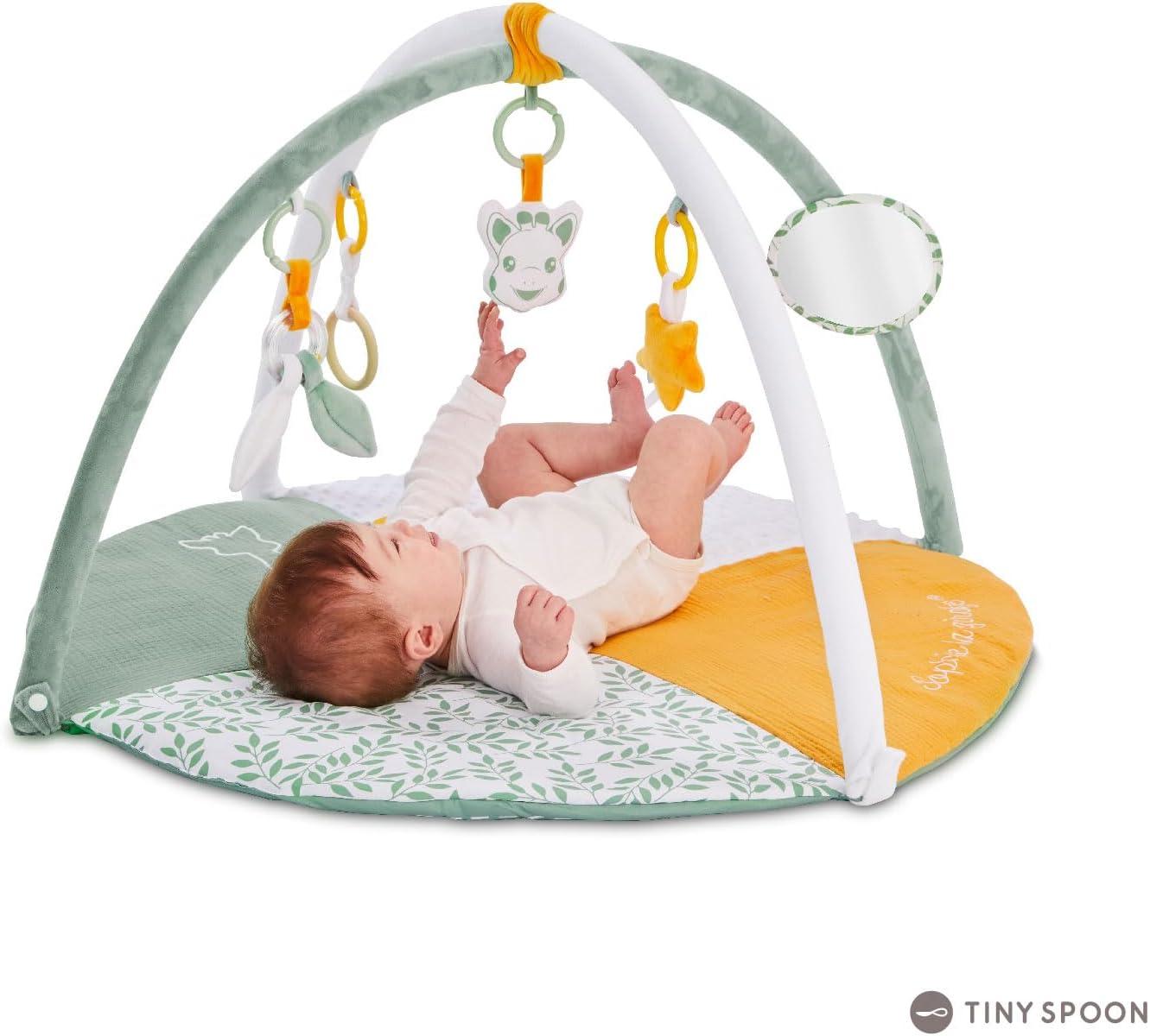 imageSophie la Girafe Tapis dEveil 2 en 1 Recto Verso Tapis de Jeux Tapis photo ge tape Set dactivit pour enfant Arches amovibles avec Activits Ludique Multicolore Taille uniqueTapis dEveil