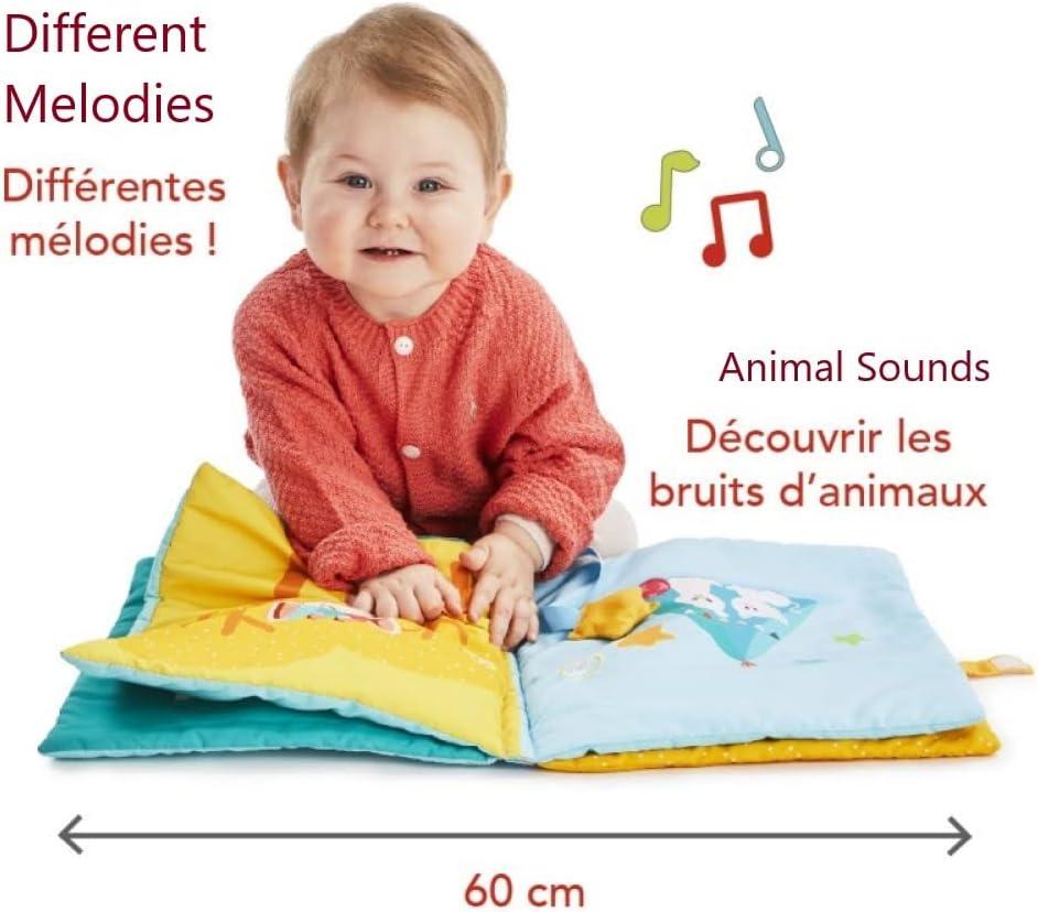 imageSophie la Girafe Touch ampamp Play Book Sophie la Girafe Livre dEveil Intractif pour Bb Facile Manipuler Maxi Format avec 8 Pages Couleurs Vives et Contrastes