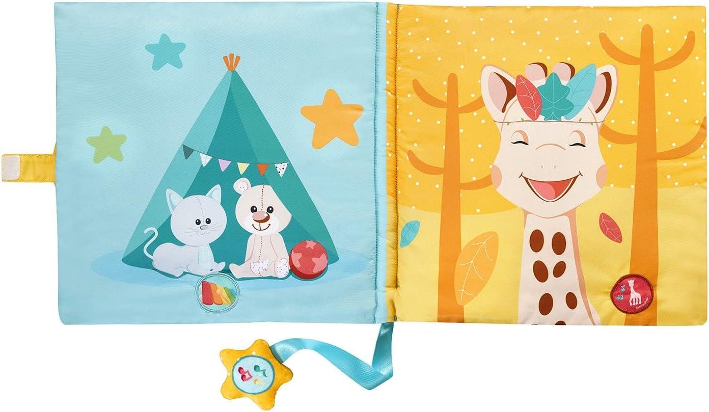 imageSophie la Girafe Touch ampamp Play Book Sophie la Girafe Livre dEveil Intractif pour Bb Facile Manipuler Maxi Format avec 8 Pages Couleurs Vives et Contrastes