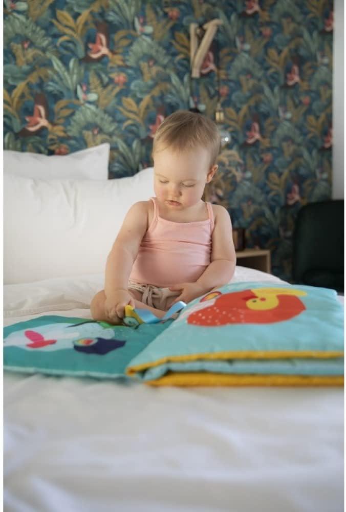 imageSophie la Girafe Touch ampamp Play Book Sophie la Girafe Livre dEveil Intractif pour Bb Facile Manipuler Maxi Format avec 8 Pages Couleurs Vives et Contrastes