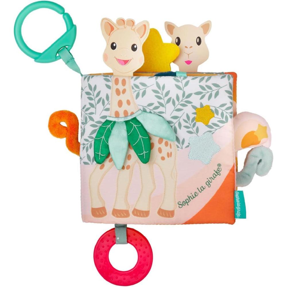 imageSOPHIE LA GIRAFE Livre des Dcouvertes Sophie la girafe Jeux dEveil 8 Pages Diffrentes Activits Textures Couleurs Pour Enfants Partir de 3 Mois
