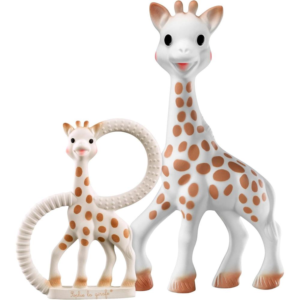 imageSophie la Girafe  Coffret Cadeau Naissance Sophie la Girafe  Hochet pouet  Comprend 1 hochet en tissu  jouet  mordiller en caoutchouc 100 naturel  Set dactivit pour enfantCoffret cadeau jouet de dentition pour bb