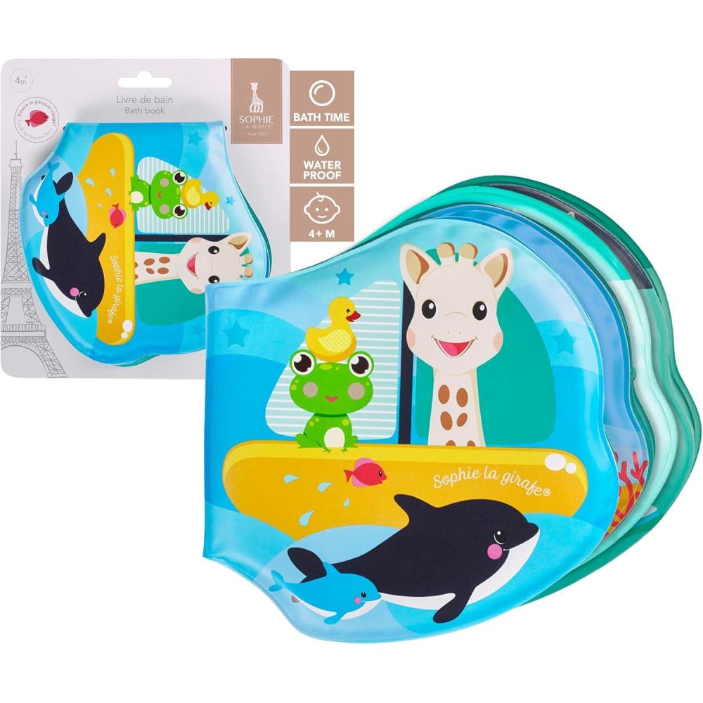 imageSophie la Girafe  Sophie la Girafe  Livre de Bain Sophie la Girafe  Ludique et Color  8 Pages  3 Univers Aquatiques Diffrents  Pour Enfants  Partir de 4 MoisCollection Il tait une fois