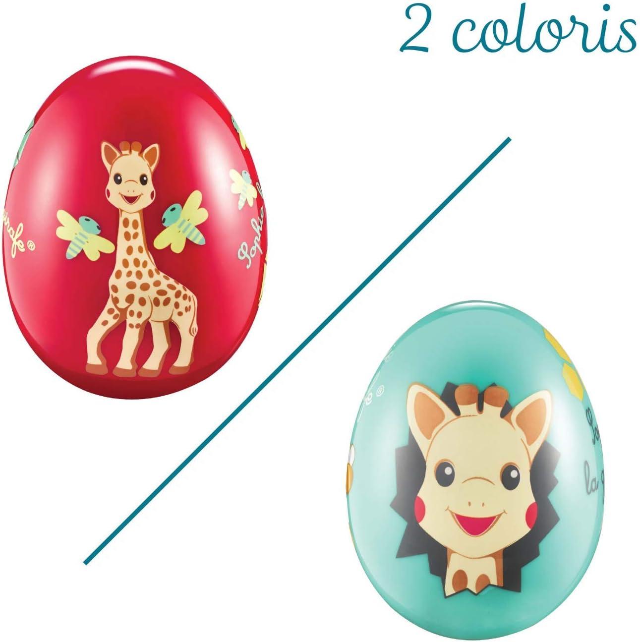 imageSophie la Girafe 2 Oeufs Maracas Jouet dEveil Stimuler le sens de loue et le toucher