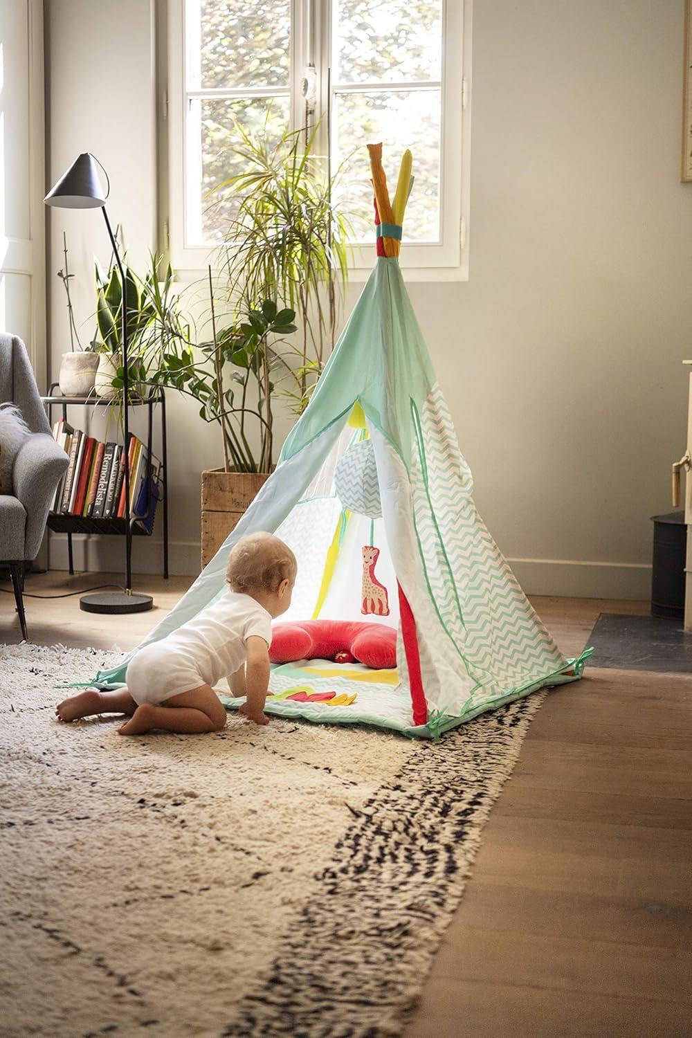 imageSophie la Girafe tipi bb avec tapis dveil volutif