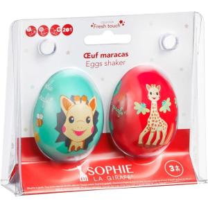 Sophie la Girafe – 2 Oeufs Maracas – Jouet d&rsquo;Eveil – Stimuler le sens de l&rsquo;ouïe et le toucher