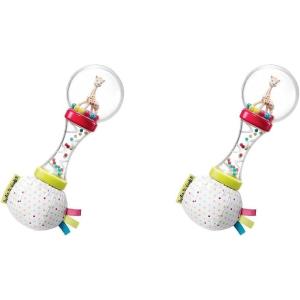 Sophie la Girafe – Hochet Soft Maracas Sophie la Girafe – Instrument de musique – Jouet d&rsquo;éveil adapté aux mains de bébé – Développe la motricité et l&rsquo;éveil de votre enfant, TU(TU (Lot de 2))