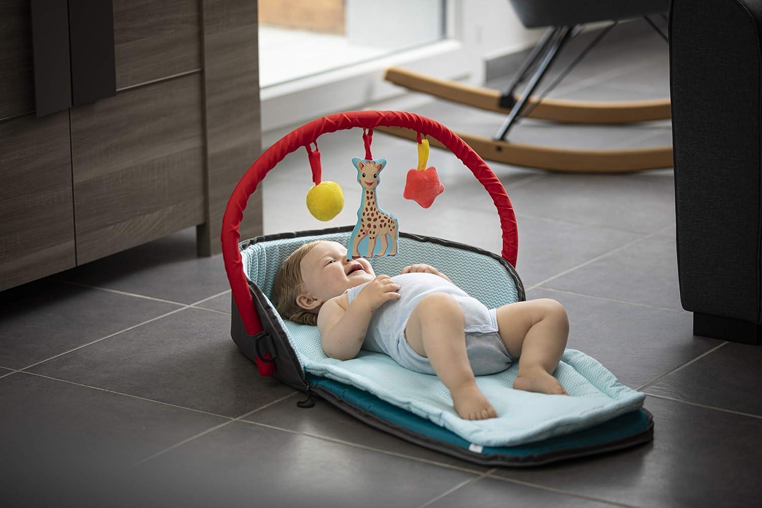 imageSophie la Girafe Tapis dveil avec Arche dactivits et Sac de Transport 240126
