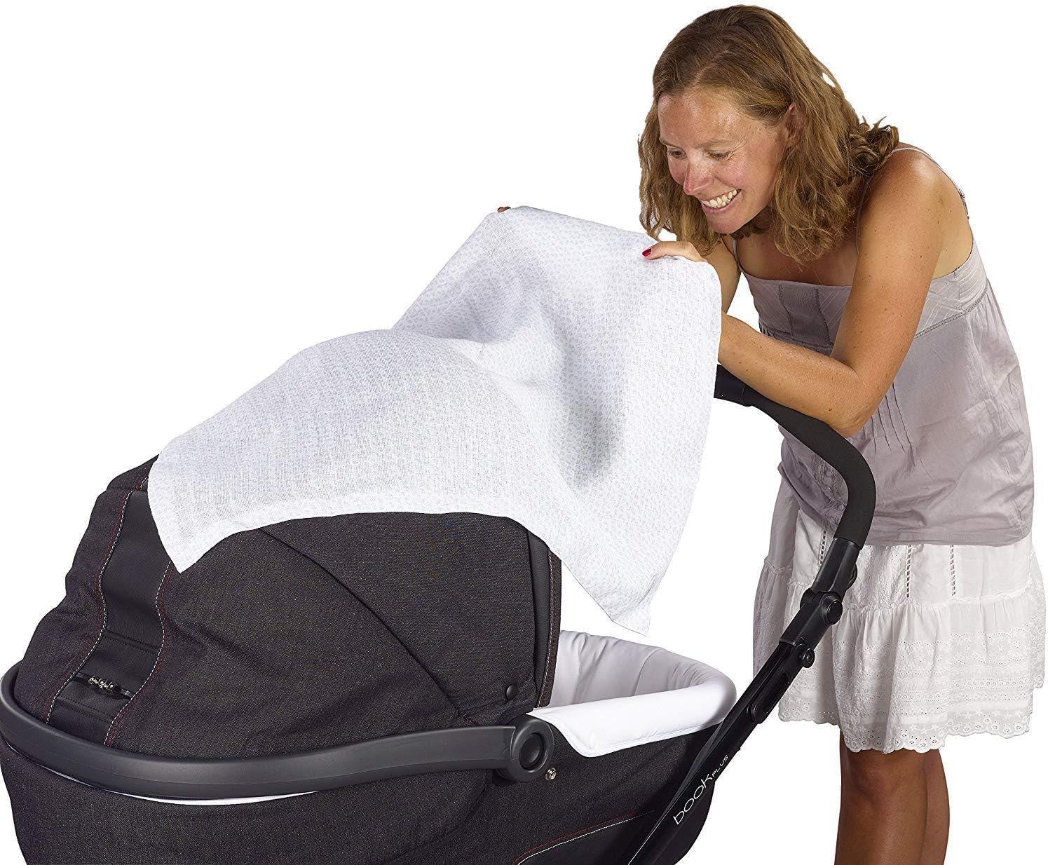 imageSet de 4 langes lavables Sophie la Girafe en tissu 100 coton pour bb multiples usages 70 x 70 cm ds la naissanceAvec ceinture cardiaque