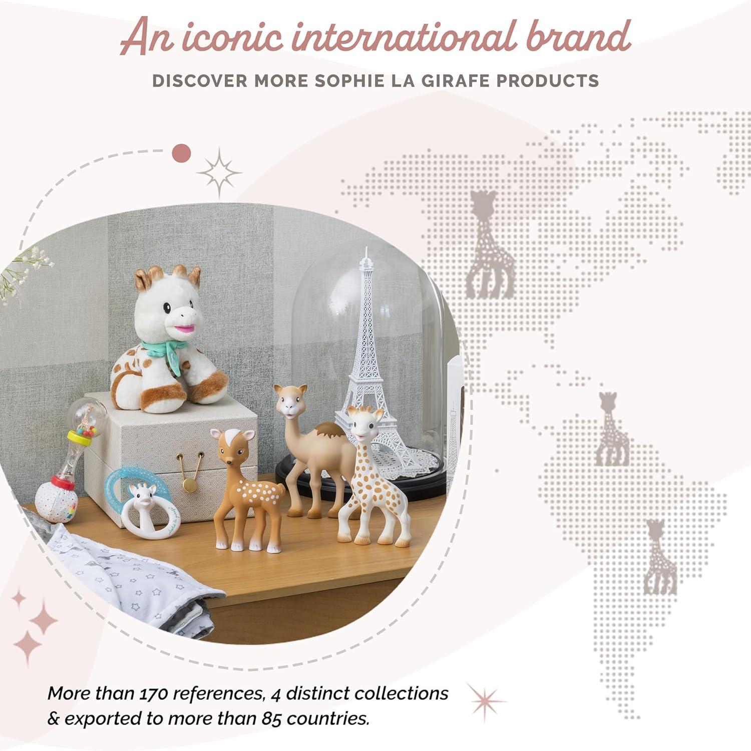 imageSophie la Girafe Coffret Cadeau Contient 1 Livre dEveil 1 Hochet Caoutchouc 100 naturel Jouet premier age ds la naissanceUnique