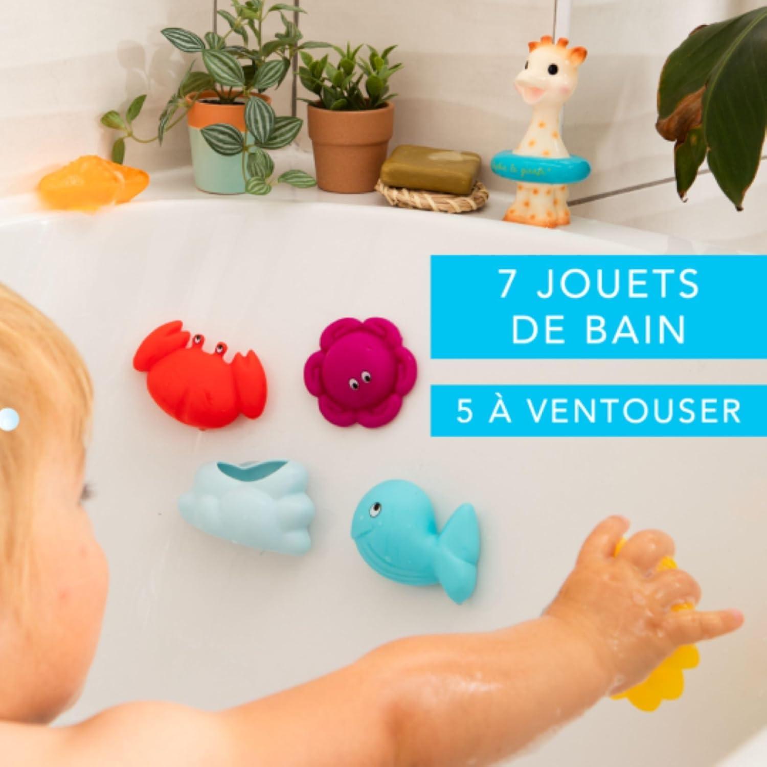 imageSophie la Girafe Le Monde Marin avec Sophie la Girafe Jouet de Bain Coffret de 7 Pices Jouet dEveilMulticolore