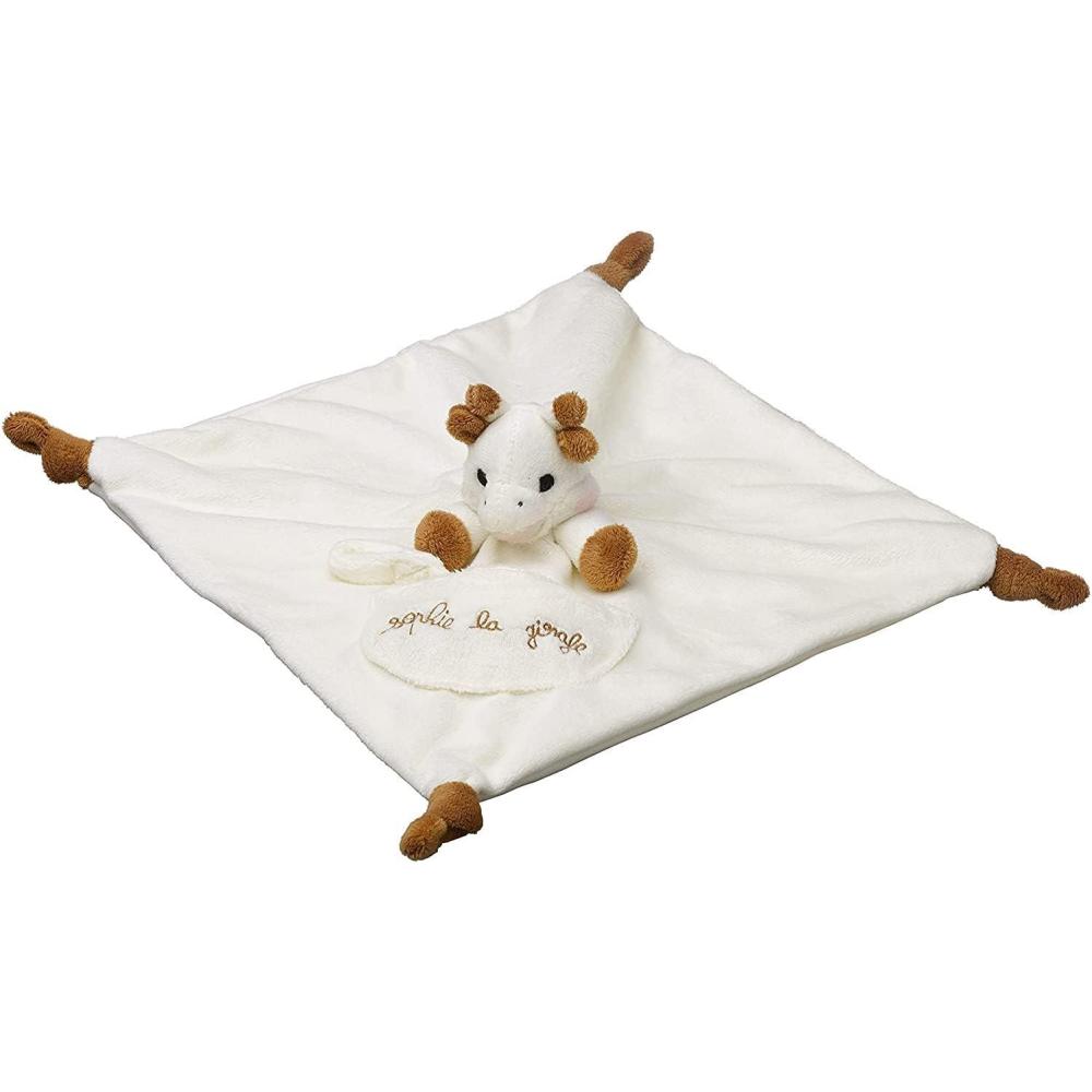 imageSophie la Girafe Caoutchouc Doudou avec attache sucette Blanc et BeigeSimple