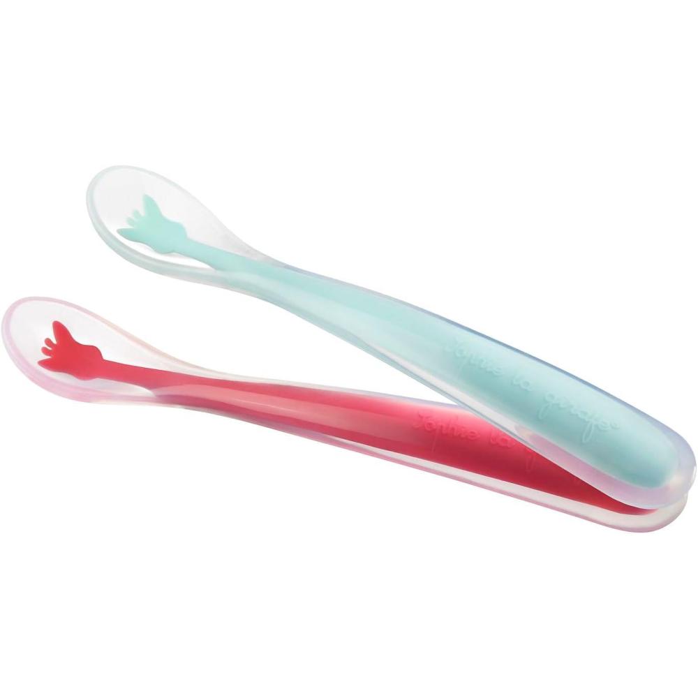 imageSophie la Girafe Lot de 2 Cuillres Douces Silicones